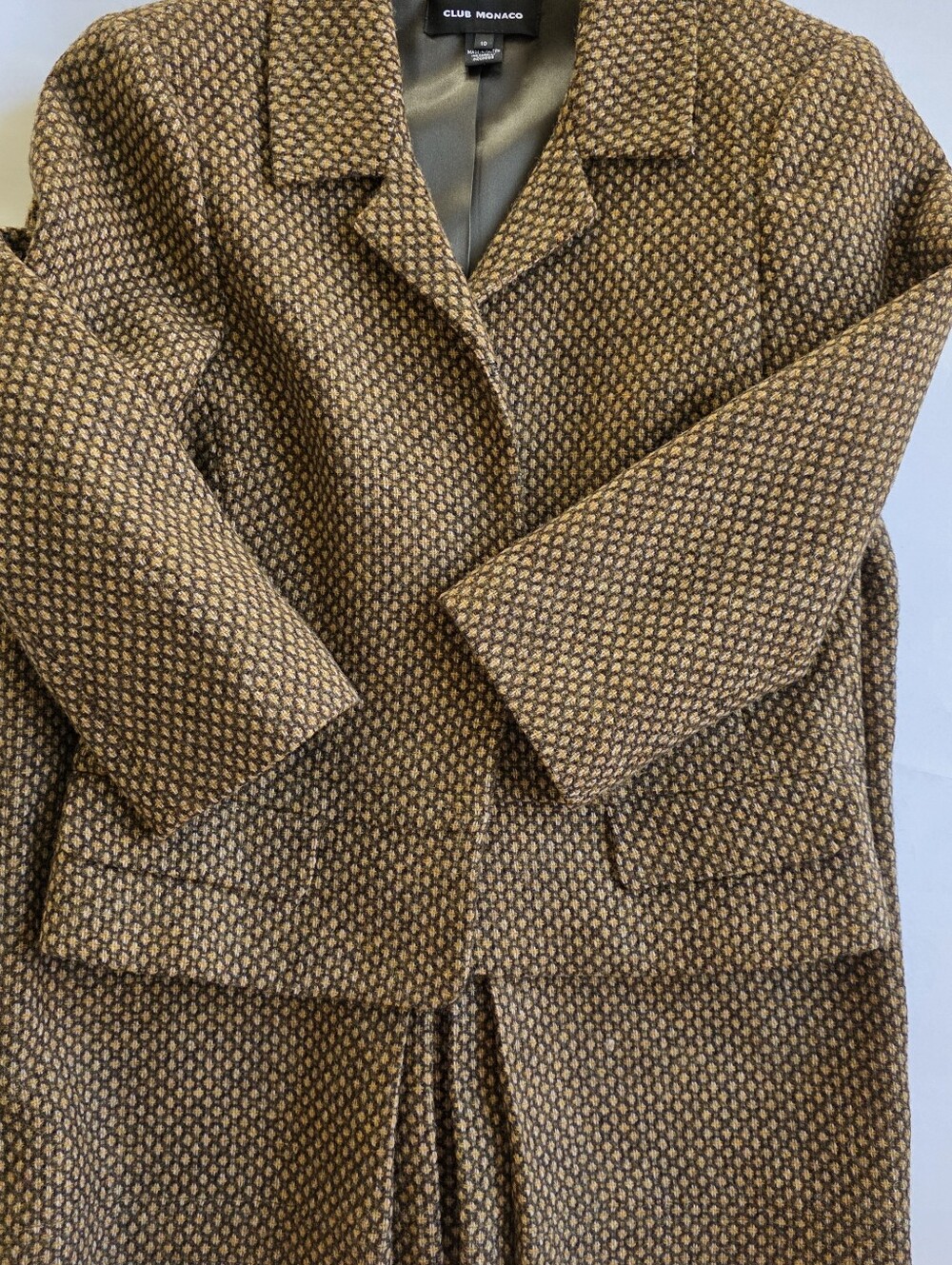Club Monaco Tweed Skirt Suit — Size 10